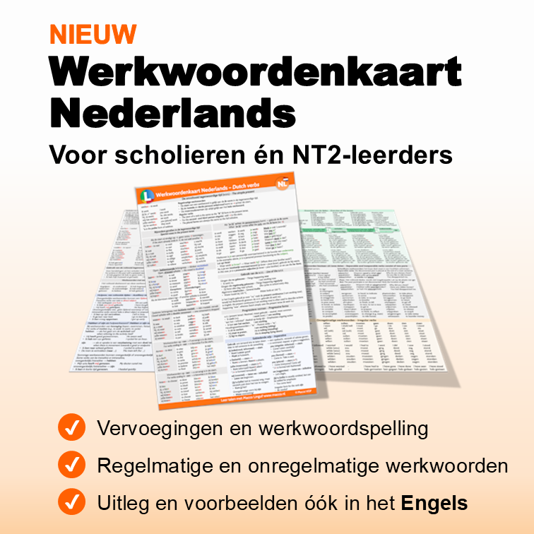 Nieuw: werkwoordenkaart Nederlands, ook voor NT2